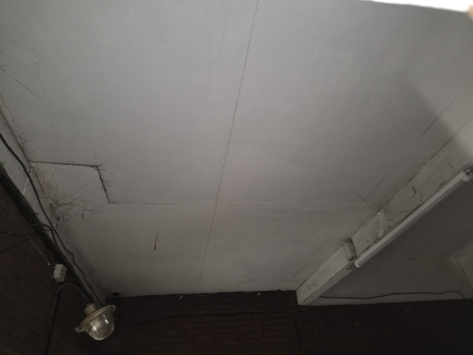 AIB ceiling panels in a service area