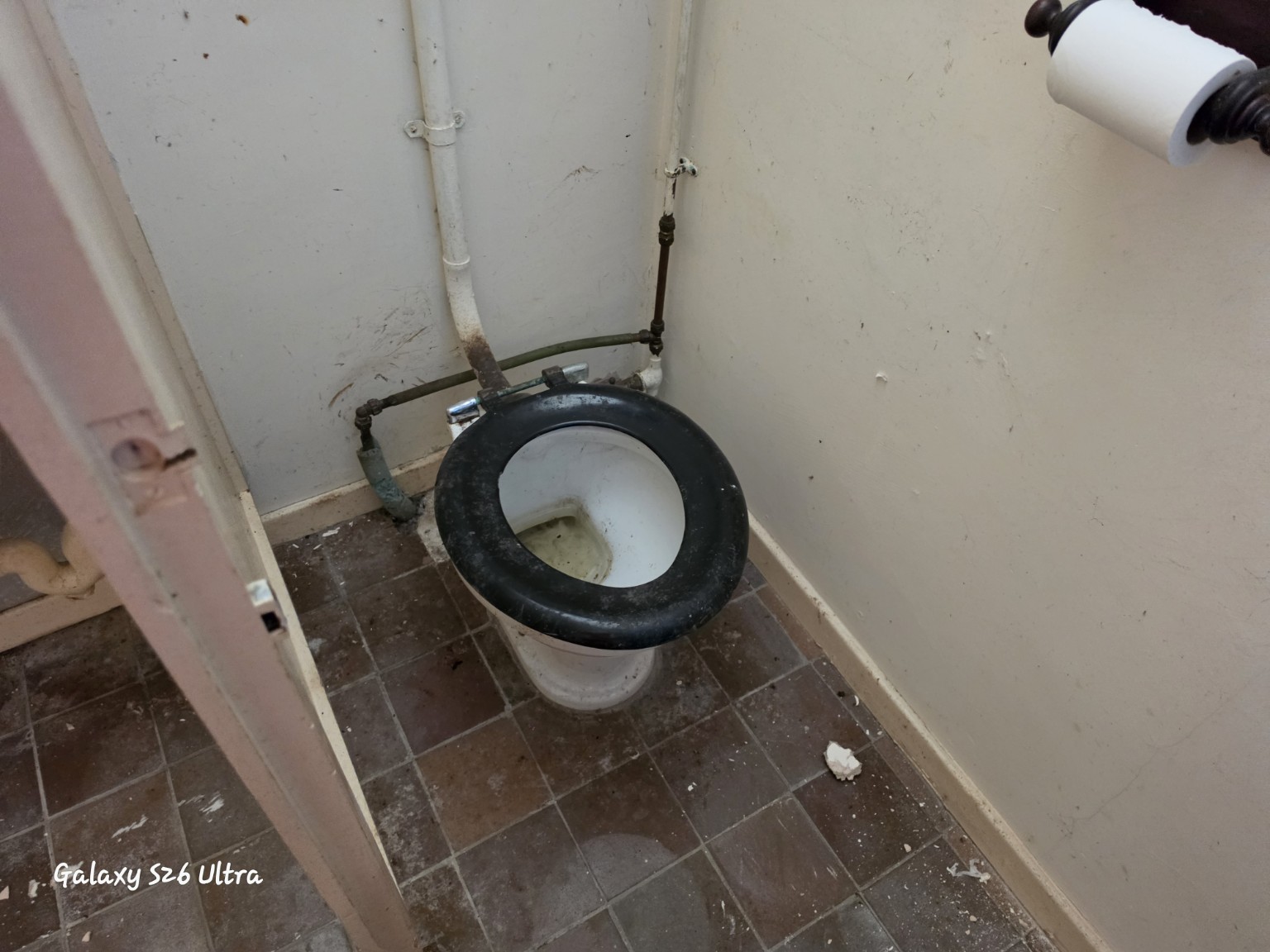 Black moulded toilet seat